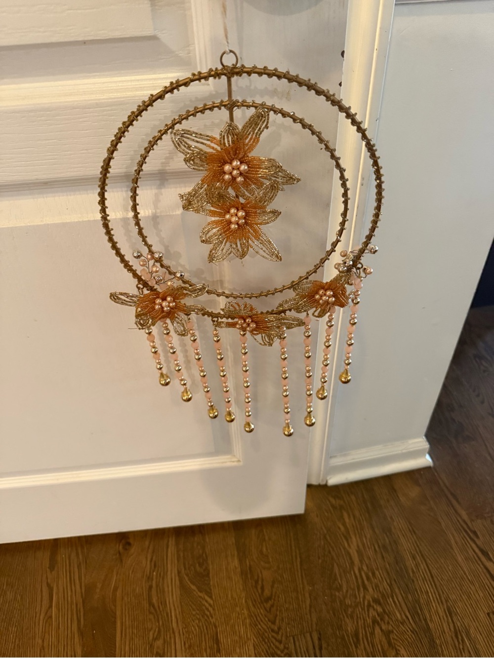 Beaded Floral Hanging Decor  “Wind Chime”